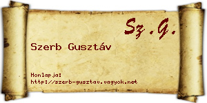Szerb Gusztáv névjegykártya