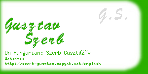 gusztav szerb business card